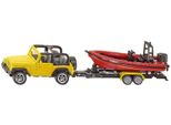 Siku Jeep Con Barca Auto Giocattolo Giallo ; 1658