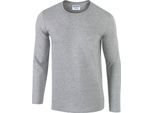 Gildan - Uomo/Donna - Maglietta Unisex A Maniche Lunghe "Softstyle"" PC5877 (S) (Grigio)"