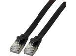 Efb K5545SW.0,25 Efb RJ45 Flachpatchkabel U/Ftp, Cat.6A, Pvc, 0,25M, Schwarz