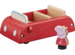 Peppa Wutz Giocattolo In Legno - Auto Di Famiglia Rossa (Con Figura Di Peppa) Auto Giocattolo