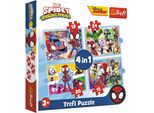 Trefl Puzzle Spidey E I Suoi Fantastici Amici 4In1 (12,15,20,24 Pezzi)