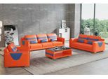 Set Di Divani Divani 321 Arancione Blu Jvmoebel