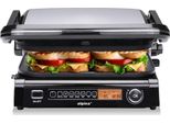 Alpina Contact Grill Optigrill 2100W - Sandwich Maker - Panini Grill - Grill Da Tavolo Con Rivestimento Antiaderente - Nero
