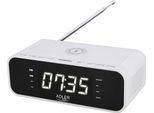 Adler Alarm Clock With Wireless Charger Ad 1192W Aux In White Alarm Function