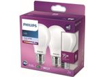 Philips Lampada Led Equivalente 75W E27 Bianco Freddo, Non Dimmerabile, In Vetro, Set Di 2