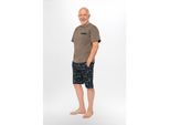 Martel | Eryk | Pigiama Da Uomo | Manica Corta | Pigiama Estivo | M-4XL | 100% Cotone | Kaki