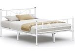 Struttura Letto Matrimoniale Vasagle, Struttura Letto, Struttura Letto In Metallo, Adatta Per Materasso 140 X 190 Cm, Letto Per Ospiti, Per Adulti, Bambini, Facile Montaggio,