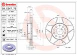 Brembo 09.C547.75 - Disco Freno Oe 5Q0615301A Per A3 (8V), Golf (BA5, BV5), Golf Sportsvan (AM1, AN1), Golf Vii, Leon (5F), Octavia Iii (5E)