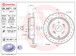 Brembo 08.A871.1X - Oe 42510SWWG01 Disco Freno Per CR-V Iii (Re), CR-V Iv (Rm)