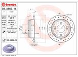 Brembo 08.A869.1X - Oe 584111H100 Disco Freno Per Ceed (Ed), I30 (Fd), Ix35, Pro Ceed (Ed), Sportage (Sl)
