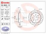 Brembo 08.B602.1X - Oe 42510TF0000 Disco Freno Per City V , Jazz Iii