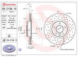 Brembo 09.C138.1X - Disco Freno Oe 31262719 Per C30 (533), C70 Ii Cabriolet (542), S40 Ii (544), V40 (525, 526), V50 (545)