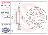 Brembo 09.D617.1X - Disco Freno Oe 435120K090 Per Hilux