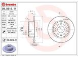 Brembo 08.D616.11 - Disco Freno Oe 5Q0615601C Per Octavia Iii (5E)