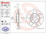 Brembo 09.A905.75 - Disco Freno Oe 1686722 Per C30 (533), C70 Ii Cabriolet (542), C-Max, Focus Iii, S40 Ii (544), V40 (525, 526), V50 (545)