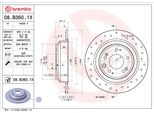 Brembo 08.B360.1X - Disco Freno Oe 42510TL0G50 Per Accord Ix, Accord Viii