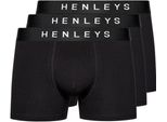 Henleys - Boxer "Coalink"" Da Uomo (Confezione Da 3) BG1604 (Xl) (Nero)"