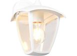 Lampada Da Esterno, Alluminio, Bianco, Lanterna, E27, IP44, H24Cm