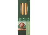 Bolsius Smooth Taper Candles - Metallic Gold - Set Di 4 Candele In Scatola - 24,5 Cm - Candele Decorative Per La Casa - Durata 7 Ore - Non Profumate - Cera Vegetale Naturale - Senza Olio Di Palma