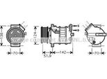 Prasco ALK112 - Compressore Aria Condizionata Oe 50510966 Per 159 (939), Brera (939), Spider (939)