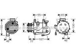 Prasco HDAK232 - Compressore Aria Condizionata Oe 38800RZVG02 Per CR-V Iii (Re)