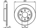 Bosch 0 986 479 018 - Oe OK9AA 26251 Disco Freno Per Carens I (Fc), Carens Ii (Fj)
