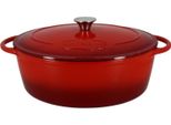 Casseruola - Menastyl - 6020102 - Ovale - Ghisa Smaltata - Rosso - 6,5 Litri