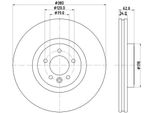 Hella 8DD 355 132-951 - Disco Freno Oe LR098968 Per Defender (L663), Range Rover Iv (L405), Range Rover Sport (L494)