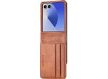 Samsung Galaxy Z Flip 7 Cover - Pelle Finta - Imoshion Flip Cover - Marrone