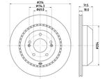 Hella 8DD 355 131-881 - Disco Freno Oe S58411C5700 Per Sorento Iii (Um)