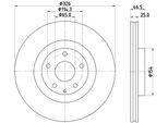 Hella 8DD 355 134-771 - Oe DN4J33251 Disco Freno Per MX-30 (Dr)
