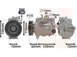 Van Wezel 3001K702 - Compressore Aria Condizionata Oe 38304160 Per Classe A (W176), Classe B (W246)