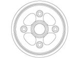 Trw DB4555 - Tamburo Freno Oe 96457238 Per Matiz (M200, M250), Spark (M200, M250)