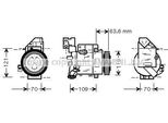 Prasco MSAK075 - Compressore Aria Condizionata Oe 2305911 Per Classe A (W168)