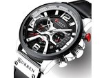 Manike 8329 Cronografo Da Uomo Al Quarzo - Orologio Da Polso - Movimento Al Quarzo, Cassa In Acciaio, Cinturino In Pelle, Datario, Resistente All'acqua 3ATM, Elegante E Sportivo