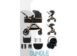 Kinderkraft Passeggino Multifunzionale 3 In 1 Esme Pro - Fino A 25 Kg - Navicella Con Ventilazione - Sistema Da Viaggio - Passeggino & Seggiolino Auto Mink Pro 2 I-Size
