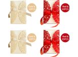 10 Pezzi Biglietti D'invito Al Matrimonio Scavati Con Buste, Fiocco, Per Addio Al Nubilato, Fidanzamento, Biglietto D'auguri, Anniversario, San Valentino, Compleanno, Matrimonio