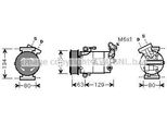 Prasco RTK384 - Compressore Aria Condizionata Oe 92600JD000 Per Qashqai +2 I (J10), Scenic Iii, Grand Scenic Ii (Jm), Megane Ii, Scenic Ii