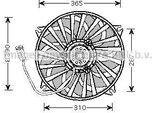 Prasco PE7529 - Ventola Radiatore Oe 1253A9 Per C4 (La), C4 I (Lc), C4 Ii (Nc), DS4, 307, 307 Cc (3B), 307 Sw (3H)