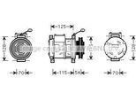 Prasco CRAK074 - Compressore Aria Condizionata Oe 4677040E Per Voyager Iii (Gs)