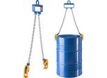 Succebuy Sollevatore Di Fusti A Catena, Catena Di Sollevamento Per Fusti G80 Con Gancio Di Sicurezza, Dispositivo Di Movimentazione Per Fusti Con Capacità Di Carico Di 1 Tonnellata, Adatto A Gru E Carrelli Elevatori, Sollevatore Di Fusti Acciaio Al Carbonio Per Fusti In Plastica E Metallo