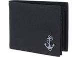 Oxmox Portafoglio New Cryptan Rfid Protect QuerscheinböRse Freedom Anchor Print Grey Black Nero