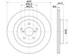 Hella 8DD 355 134-961 - Oe 4243142080 Disco Freno Per Rav 4 V (A5)