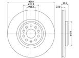 Hella 8DD 355 134-751 - Oe 1EA615301A Disco Freno Per Born (K11)