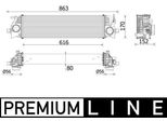 Mahle Ci 554 000P - Intercooler Oe 31338306 Per S60 Iii (224), S90 Ii (234), XC60 Ii (246), XC90 Ii (256), V60 I (155, 157), V60 Ii (225, 227), V90 Ii (235, 236)