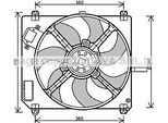 Prasco FT7551 - Ventilatore Radiatore Oe 46465005 Per Brava, Bravo, Marea, Multipla