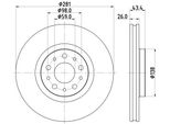 Hella 8DD 355 132-131 - Oe 52017292 Disco Freno Per Tipo