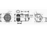 Prasco OLK463 - Compressore Aria Condizionata Oe 13191996 Per Croma, Vectra C (Z02), Vectra B (J96), Signum (Z03)