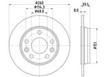 Hella 8DD 355 133-761 - Disco Freno Oe 440A09572R Per Zoe (Bfm)