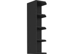 Armadietto Alto Ad Angolo Agafija - Larghezza 30 Cm, Nero